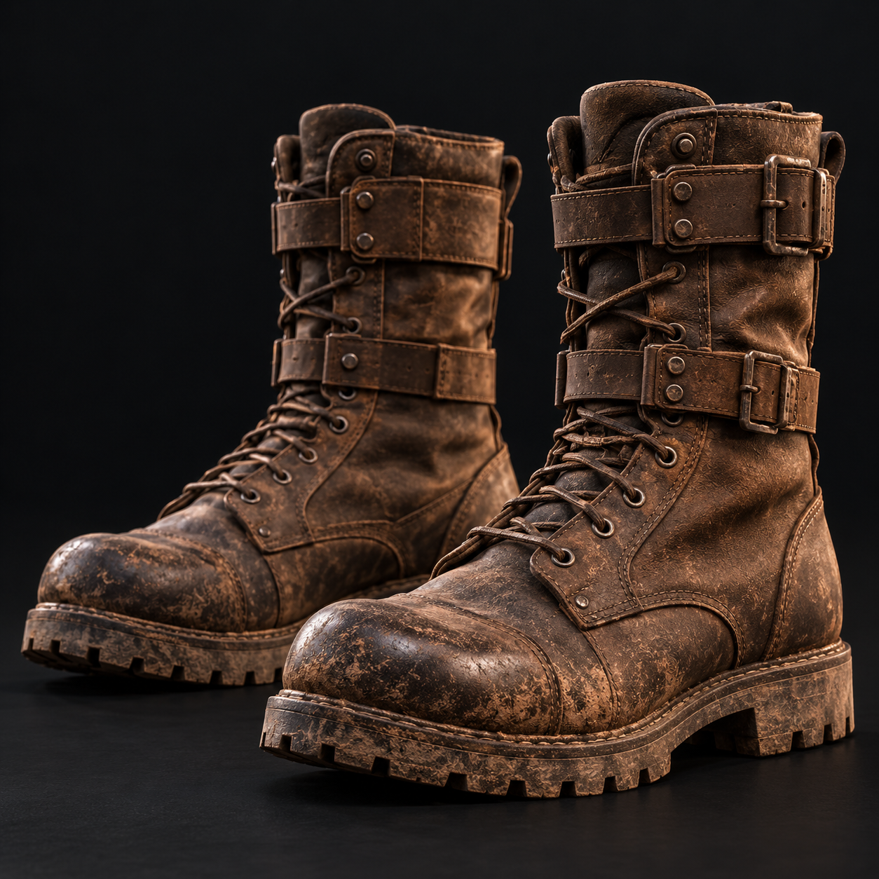 Boots close-up of the 3D character model
